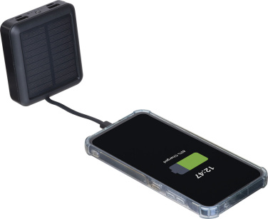 Solar power bank 10 000 mAh CRETE, black, product image (2)