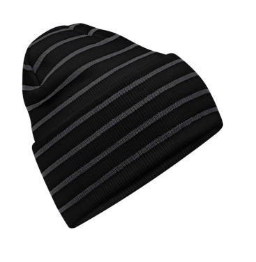 Original Deep Cuffed Striped Beanie, Soft White/French Navy - Beechfield (2)