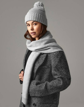 Knitted Scarf and Beanie Gift Set, Light Grey Fleck - Beechfield (3)