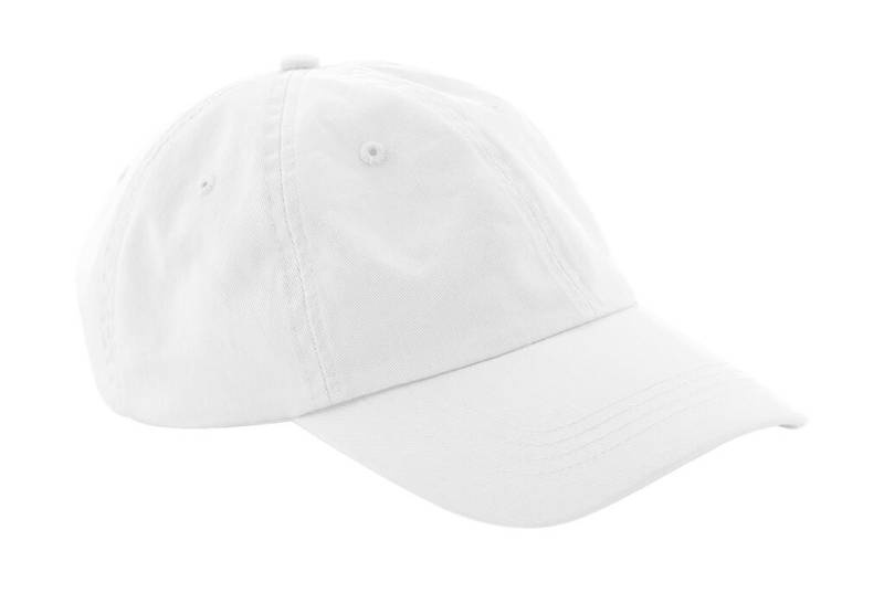 Organic Cotton 6 Panel Dad Cap, white - Beechfield (1)