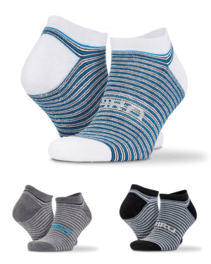 3-Pack Mixed Stripe Sneaker Socks, Color Mix 2 - Spiro (3)