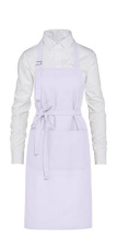 LISBON - Cotton Heavyweight Bib Apron with Pocket, white