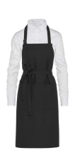 LISBON - Cotton Heavyweight Bib Apron with Pocket, black