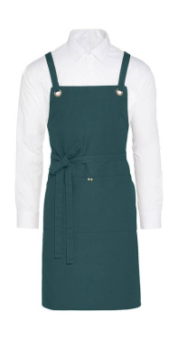 PROVENCE - Crossover Eyelets Bib Apron with Pocket, olive - SG Accessories - BISTRO (2)