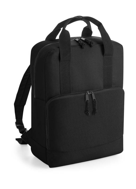 Recycled Twin Handle Cooler Backpack, black - Bagbase (1)
