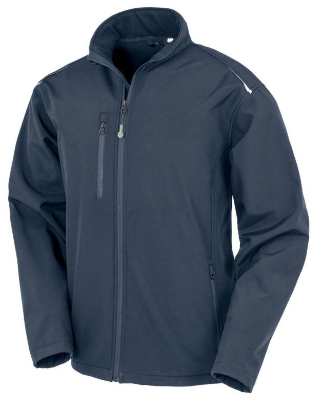 Recycled 3-Layer Printable Softshell Jacket, navy - Result Recycled (1)