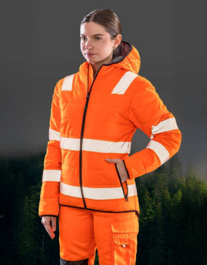 Recycled Ripstop Padded Safety Jacket, Fluorescent Orange - Result Recycled (3)