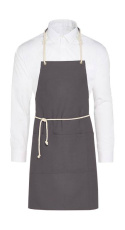 CORSICA - Cord Bib Apron with Pocket, grey