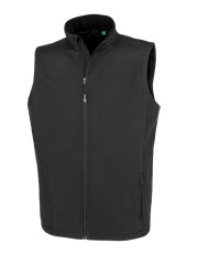 Men's Recycled 2-Layer Printable Softshell B/W, black