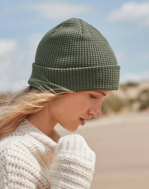Organic Cotton Waffle Beanie, Graphite Grey - Beechfield (3)