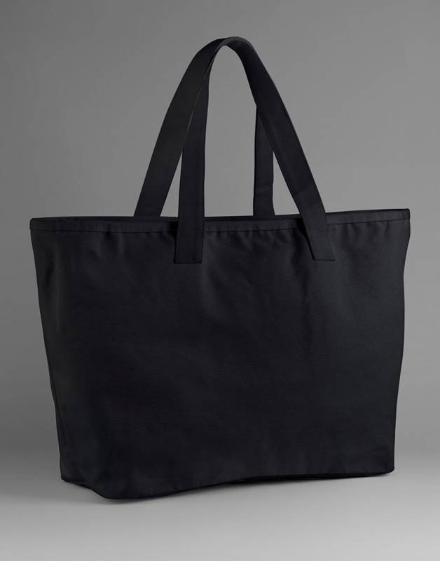 Oversized Heavy Duty Canvas Tote Bag, black - Westford Mill (1)