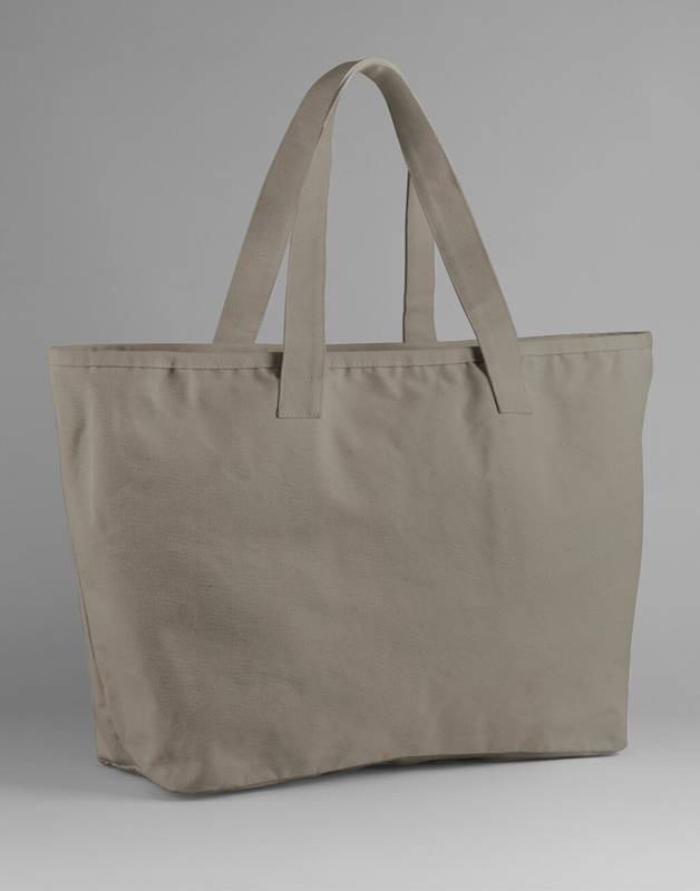 Oversized Heavy Duty Canvas Tote Bag, Mushroom - Westford Mill (1)