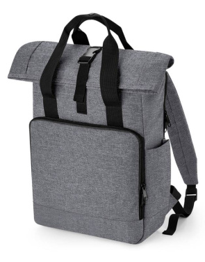Recycled Twin Handle Roll-Top Laptop Backpack, Navy Dusk - Bagbase (4)