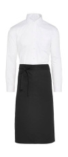 ROME - Medium Length Bistro Apron with Pocket, black