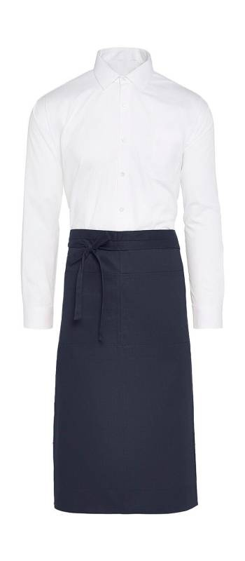ROME - Medium Length Bistro Apron with Pocket, navy - SG Accessories - BISTRO (1)