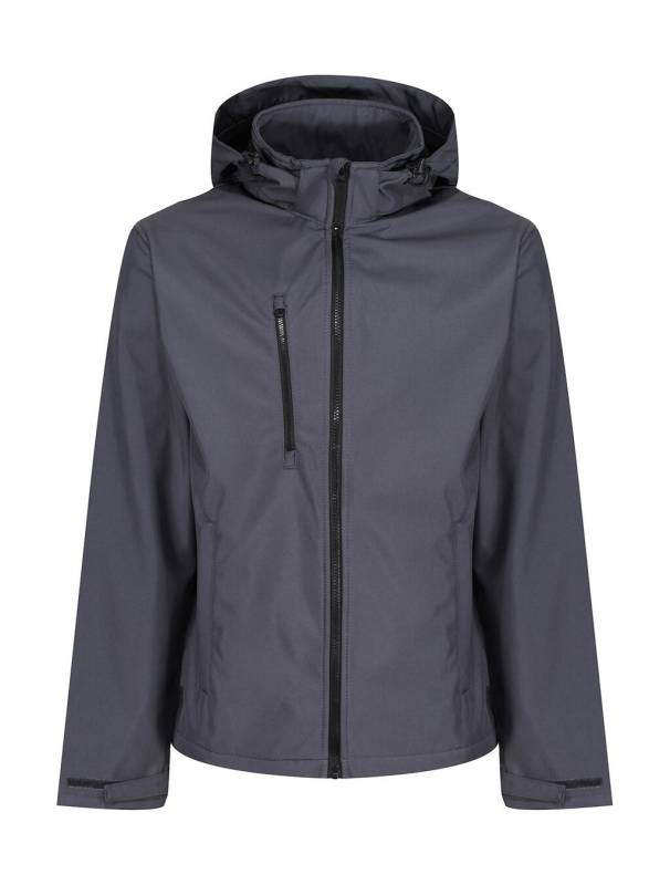 Venturer 3-Layer Hooded Softshell Jacket, Seal Grey/Black - Regatta Professional (1)