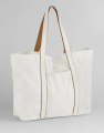 Courtside Large Tote, Soft White/Caramel