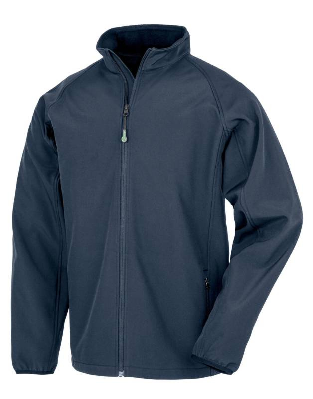 Men's Recycled 2-Layer Printable Softshell Jacket, navy - Result Recycled (1)