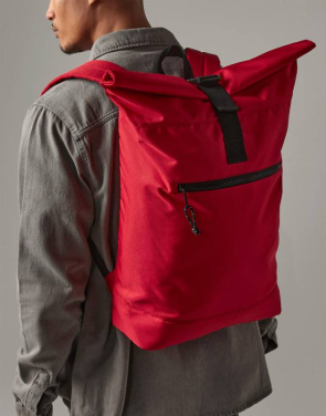 Recycled Roll-Top Backpack, Pure Grey - Bagbase (2)