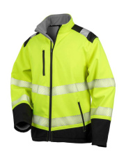 Printable Ripstop Safety Softshell, Fluorescent Yellow/Black