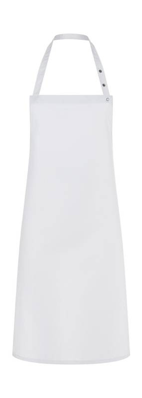 Bib Apron Press Stud Santorini, white - Karlowsky (1)