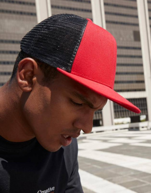 Original Flat Peak 6 Panel Trucker, Classic Red/Black - Beechfield (4)