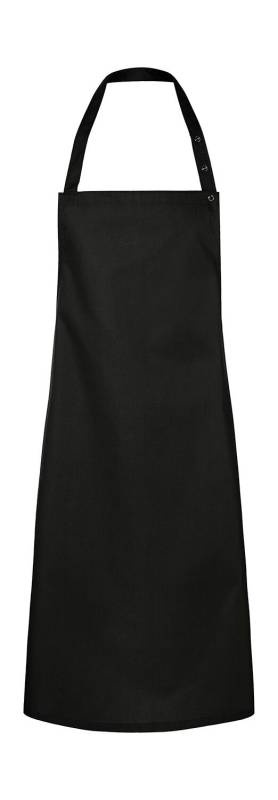 Bib Apron Press Stud Santorini, black - Karlowsky (1)