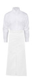 BERLIN Long Bistro Apron with Vent and Pocket, white