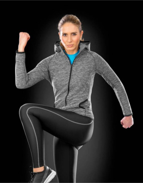 Women's Microfleece Hoodi, Marl Grey/Black - Spiro (4)