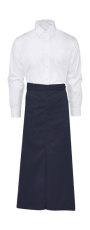 BERLIN Long Bistro Apron with Vent and Pocket, navy