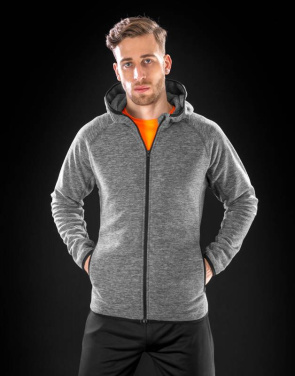 Men's Microfleece Hoodi, Marl Grey/Black - Spiro (4)