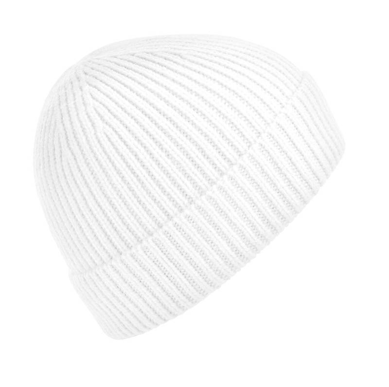 Engineered Knit Ribbed Beanie, white - Beechfield (1)