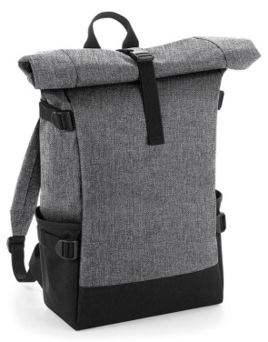 Block Roll-Top Backpack, Olive Green/Black - Bagbase (4)