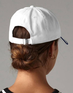 Authentic 5 Panel Cap - Piped Peak, white/French navy - Beechfield (3)
