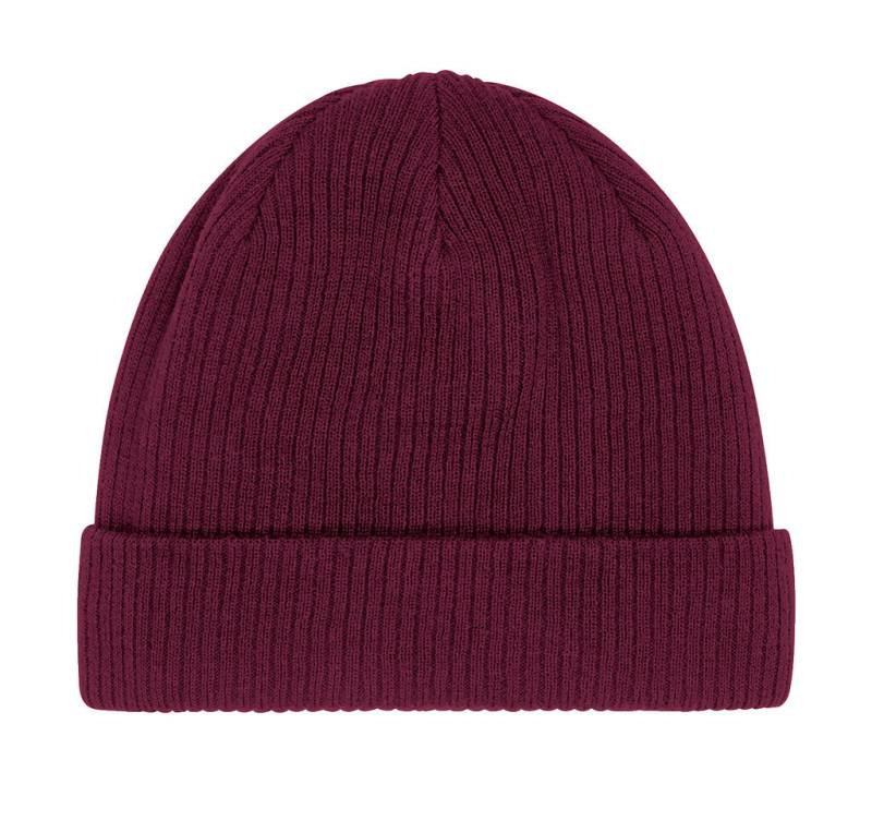 Organic Cotton Beanie, burgundy – Beechfield (1)