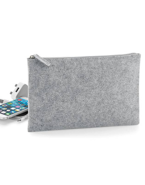 Felt Accessory Pouch, Charcoal Melange – Bagbase (4)