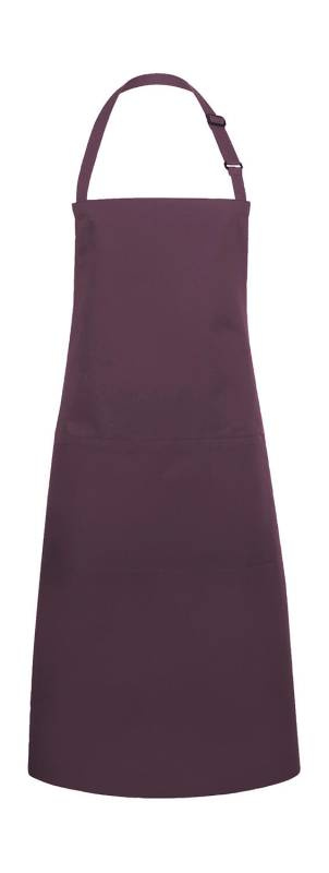 Bib Apron Basic with Pocket, Aubergine – Karlowsky (1)