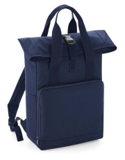 Recycled Twin Handle Roll-Top Backpack, Navy Dusk