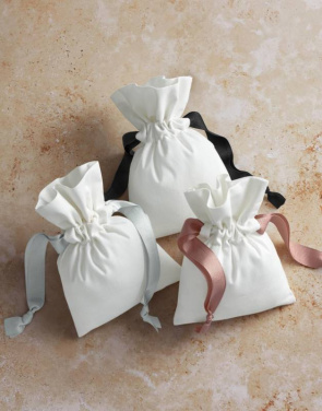 Cotton Gift Bag with Ribbon Drawstring, Soft White/Light Grey – Westford Mill (4)