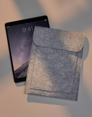 Felt iPad® Slip, grey melange – Bagbase (2)