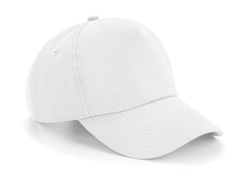Authentic 5 Panel Cap, white – Beechfield (1)