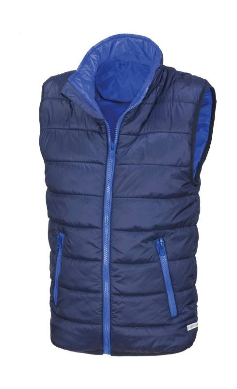Junior/Youth Padded Bodywarmer, navy/royal blue – Result Core (1)