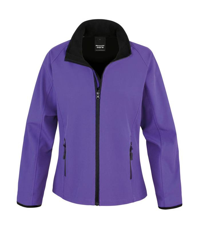 Ladies' Printable Softshell Jacket, purple/black – Result Core (1)