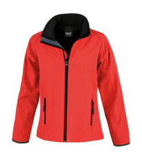 Ladies' Printable Softshell Jacket, red/black