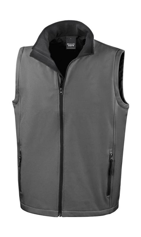 Men's Printable Softshell Bodywarmer, charcoal/black – Result Core (1)