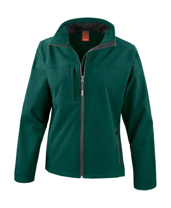 Ladies Classic Softshell Jacket, bottle green – Result Recycled (1)