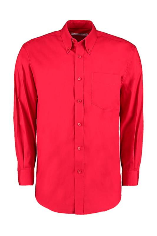 Classic Fit Premium Oxford Shirt, red – Kustom Kit (1)