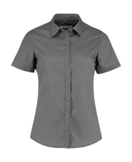 Women's Tailored Fit Poplin Shirt SSL, Graphite