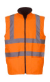Fluo Fleece Reversible Bodywarmer, fluorescent orange, Fluo Orange