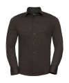 Fitted Stretch Shirt LS, Chocolate